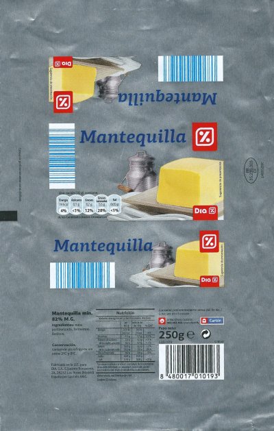 Dia mantequilla 250g FR 35.239.005 CE Espagne