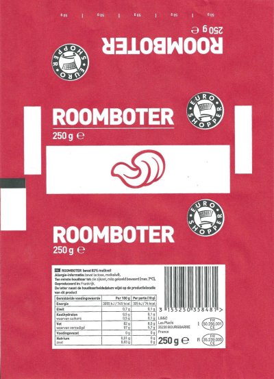 Roomboter euro shopper 250g FR 35.239.005 CE Pays-Bas