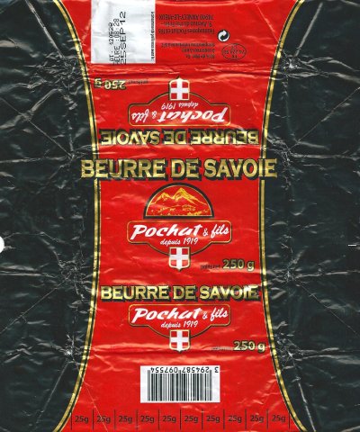 Beurre de Savoie Pochat et fils depuis 1919 250g FR 74.224.50 CE Rhône-Alpes France