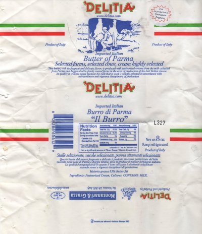 Delitia  burro di Parma butter of Parma 227g IT 08 040 CE Etats-Unis