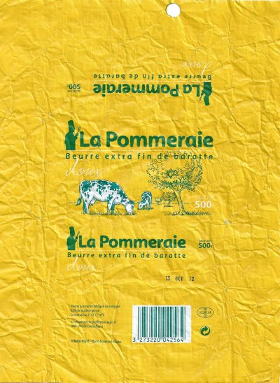 La pommeraie beurre extra fin de baratte 500g FR 35.207.01 CE Bretagne France