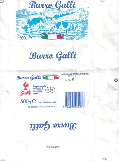Burro Galli 500g IT 08 171 CE Italie