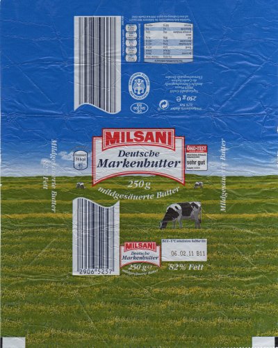 Milsani deutsche markenbutter 250g DE SN 008 EG Saxe Allemagne