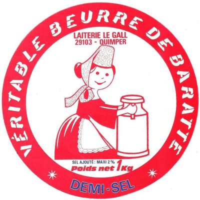 Le Gall laiterie Le Gall véritable beurre de baratte demi-sel  1000 1kg 29103 Quimper Bretagne France