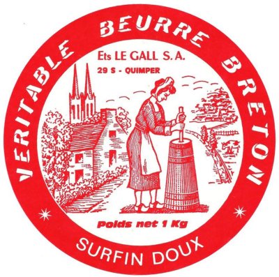 Le Gall véritable beurre breton surfin doux 1000g 1kg 29 S Quimper Bretagne France