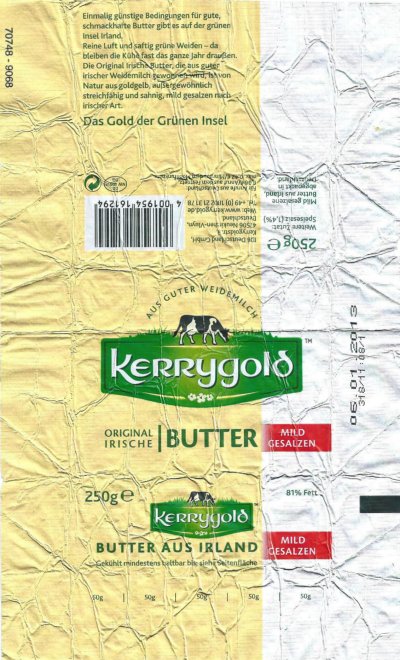 Kerrygold butter aus irland original irishe butter mild gezalzen 250g DE NW 40015 EG Rhénanie du Nord - Westphalie Allemagne