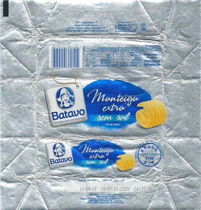 Batavo manteiga extra sem sal 200g Brasil Brésil