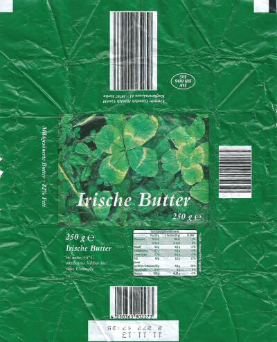 Irische butter 250g DE BB 006 EG Brandebourg Allemagne