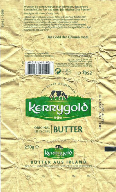 Kerrygold original irische butter butter aus Irland das gold der grünen insel 250g DE NW 40015 EG Rhénanie du Nord-Wesphalie