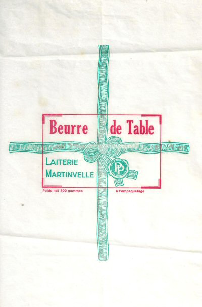 Beurre de table laiterie Martinvelle 500g Lorraine France