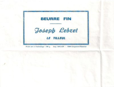Beurre fin Joseph Lebret Le Tilleul 500g Normandie France