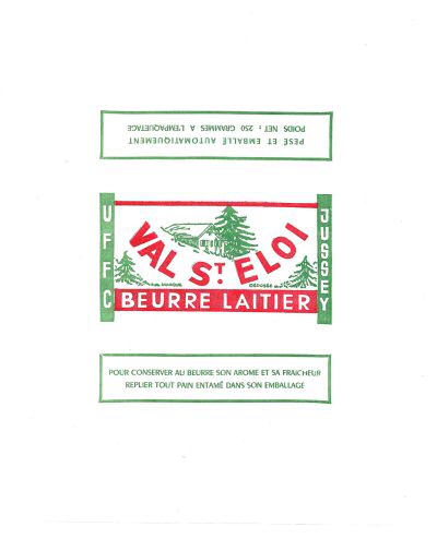 Val St Eloi beurre laitier extra-fin UFFC Gevigney 250g Franche-Comté France