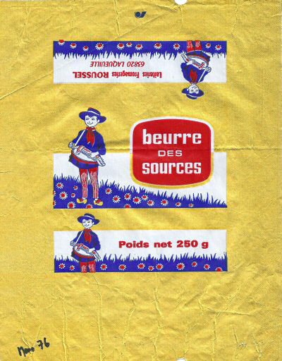 Beurre des sources laiterie fromagerie Roussel 63820 Laqueille 250g Auvergne France