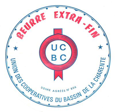 UCBC beurre extra-fin union des coopératives du bassin de la Charente usine agrée n° 806 Poitou-Charentes France