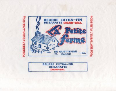 La petite ferme beurre extra-fin de baratte demi-sel de Quettehou Manche 500g Normandie France
