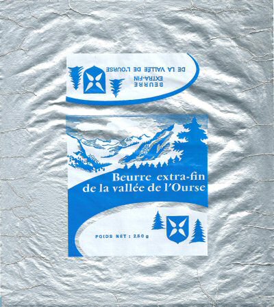 Vallée de l'Ourse beurre extra-fin de la Vallée de l'Ourse 250g Midi-Pyrénées France