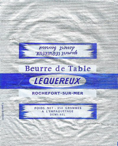 Lequereux beurre de table demi-sel Rochefort-Sur-Mer 250g Poitou-Charentes France
