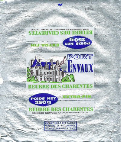 Port d'Envaux beurre des Charentes nombreuses récompenses aux expositions internationales extra-fin 250g Poitou-Charentes France