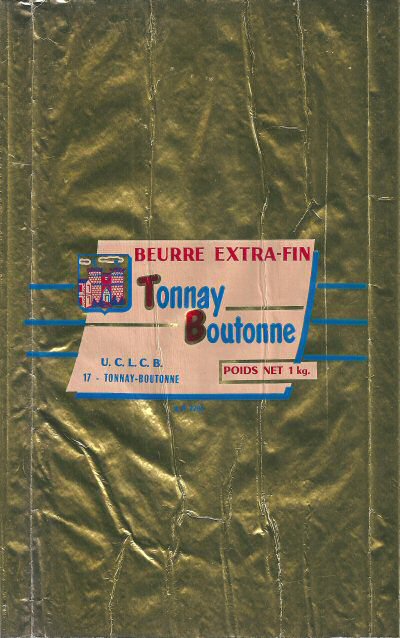 Tonnay Boutonne beurre extra-fin U. C. L. C. B. 17 1kg 1000g Poitou-Charentes France