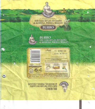 Parmareggio burro dalle creme del latte dei caseifici di Modena Parma e Reggio 200g IT 08 50 Italie