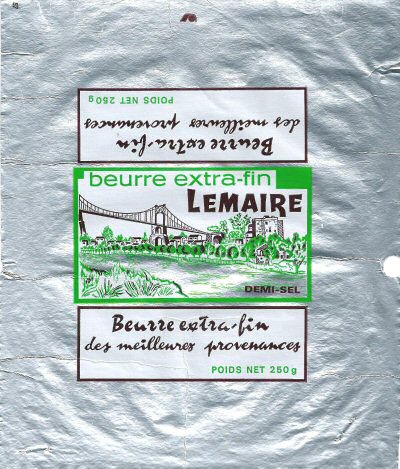 Lemaire beurre extra-fin des meilleures provenances demi-sel 250g France