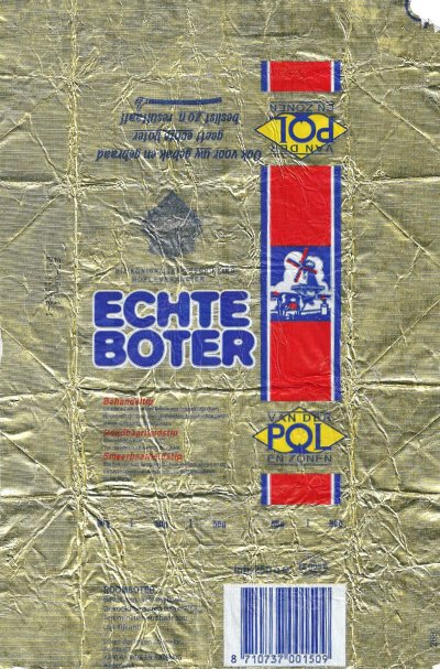 echte boter van der pol en zonen roomboter 250g NL Z 0051 EG Pays-Bas