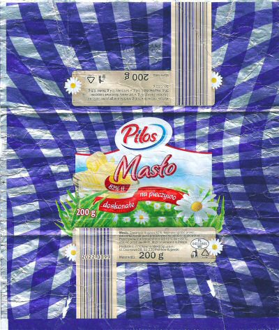 Pilos maslo 82% doskonate na pieczywo 200g PL 04111601 WE Pologne