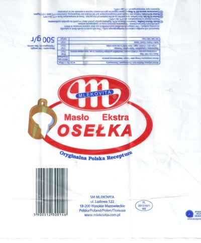 M Mlekovita maslo ekstra Oselka 500g PL 20131601 WE Pologne
