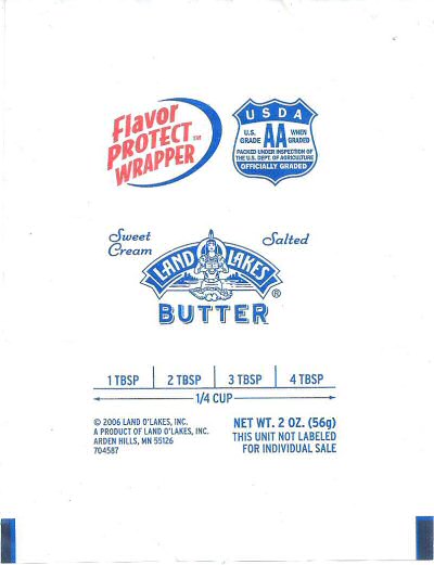 Land lakes butter flavor protect wrapper usda 56g Etats-Unis