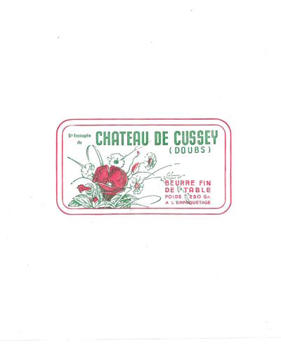 Sté fromagère du château de Cussey beurre fin de table Doubs beurre fin de table 250g Franche-Comté