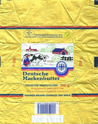 Deutsche markenbutter 250g DE BE 9003 EG Berlin Allemagne