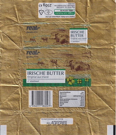 Irische butter original aus Ireland real quality 250g IE 2017 EC 