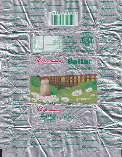 Vogtlandweide butter gesaltzen 250g DE SN 008 EG Saxe Allemagne
