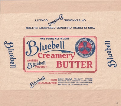 Bluebell creamery butter another bluebell product Bluebell farm Kirkland one pound net weight