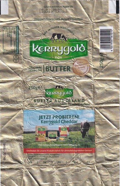 Kerrygold original iriche butter butter aus irland jetz probieren! kerrygold cheddar 250g DE NW 40015 EG