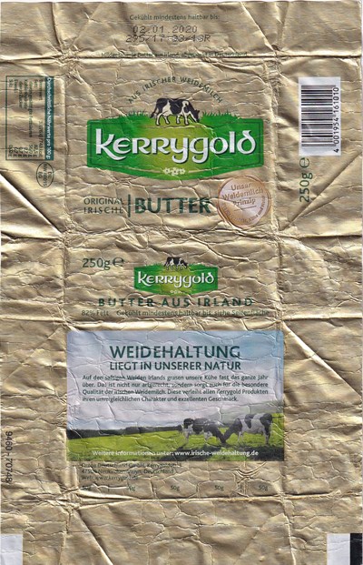 Kerrygold original iriche butter butter aus irland weidehaltung 250g DE NW 40015 EG