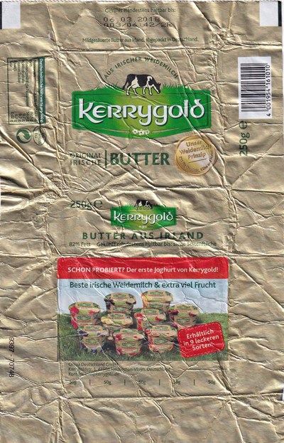Kerrygold original iriche butter butter aus irland beste irische weidemilch & extra viel frucht 250g DE NW 40015 EG