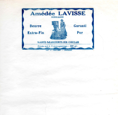 Amédée LAVISSE herbager beurre extra-fin garanti pur SAINTE-MARGUERITE-SUR-DUCLAIR 500Gr Normandie