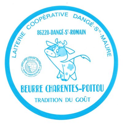 Beurre Charentes-Poitou tradition du goût laiterie coopérative Dangé Ste-Maure 86220 Dangé-St-Romain Poitou-Charentes France