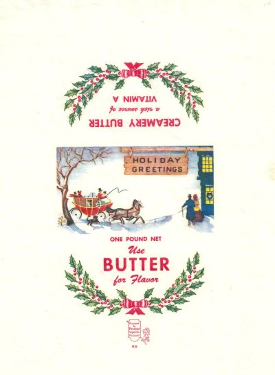 Holliday greetings creamery butter a rich ource of vitamin a one pound net use butter for flavor Etats-Unis